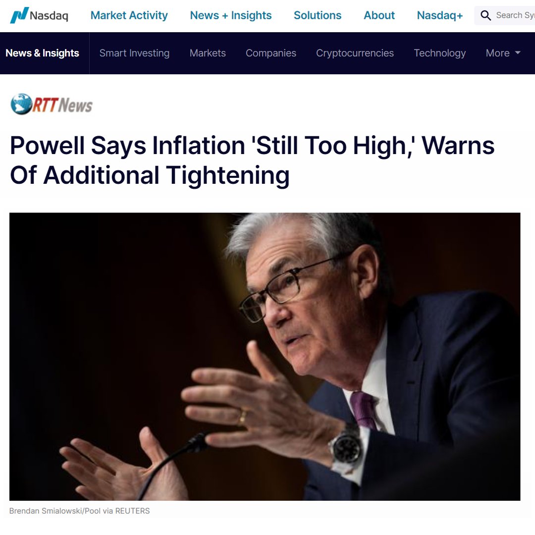 FED has breakthrough that inflation is high 🤯