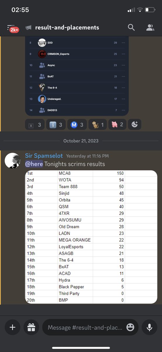 Jwdn13's tweet photo. Going to use twitter as a way to keep track of past events.
scrim results 21.10.2023 https://t.co/QO1gAahU7n