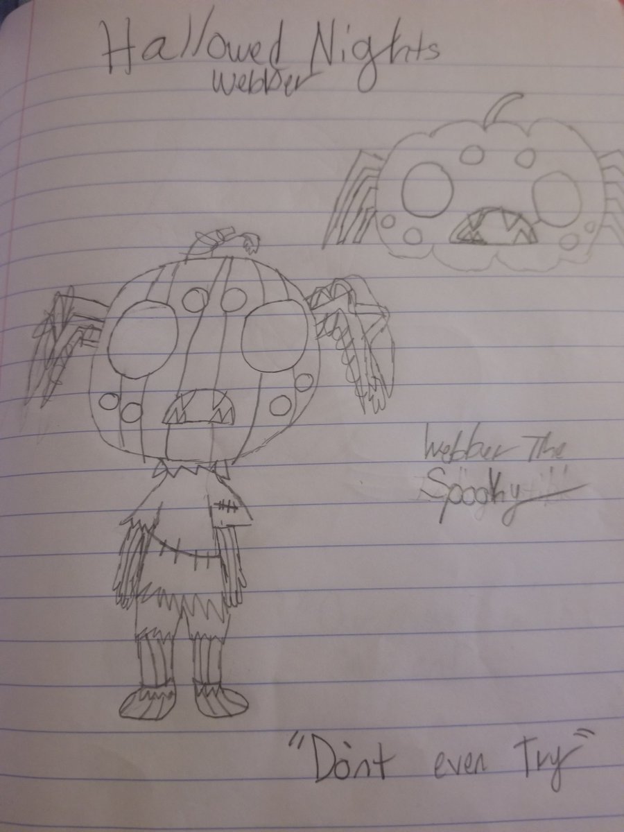 SweetstarSC's tweet photo. Good morning, but specifically to the hallowed nights Webber skin I drew in 5th grade that popped into my mind again
#webber #webberdst #DontStarveTogether #dontstarve #art #fanart https://t.co/GRCZo3H2Y7