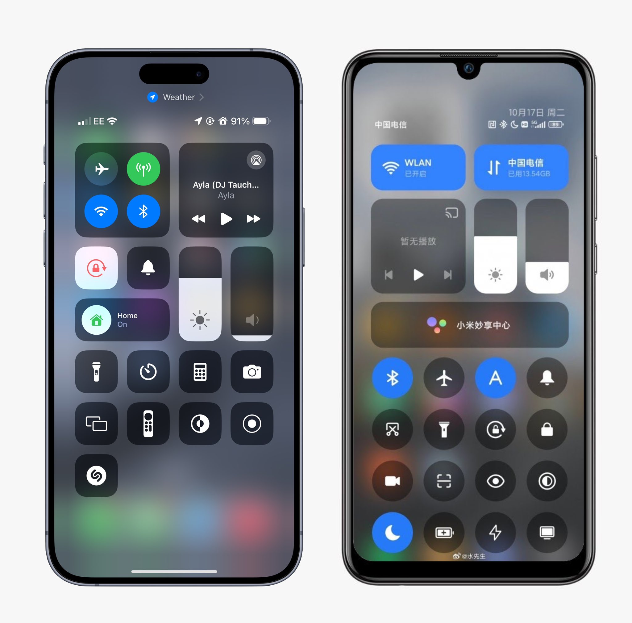 Apple Intro on X: "Xiaomi has copied the iOS Control Center in their new  Android 'Hyper OS' 😭 https://t.co/4Z4sTdtAEu" / X