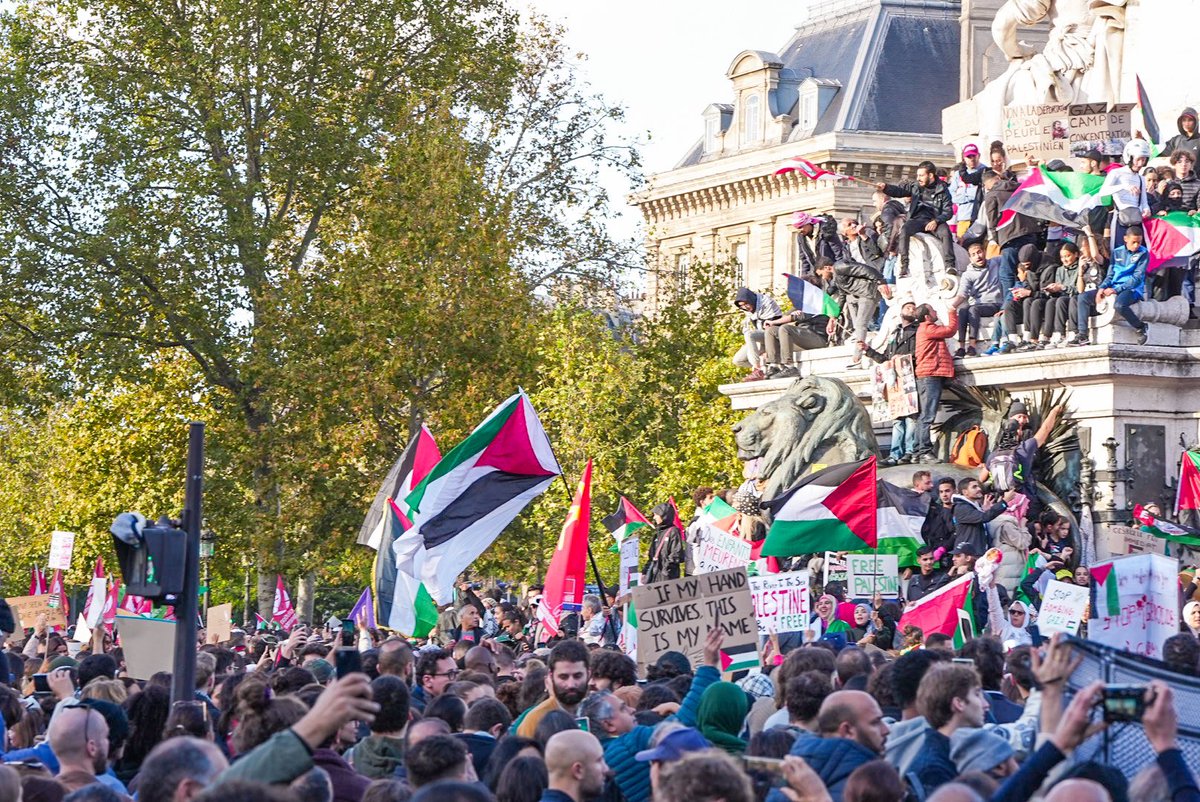 LouisBoyard's tweet image. 🕊️30 000 personnes présentes à Paris pour la paix, un cessez le feu, la fin du siège à Gaza.

Malgré la propagande médiatique, le peuple français continuera de proclamer : 

« Une vie Palestinienne ne vaut pas moins que les autres ».

Bravo à vous et merci de tenir.🙏🏻❤️