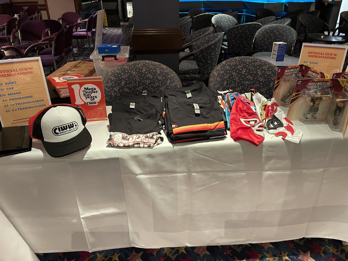 The <a href="/CIWW_Wrestling/">🌟 Channel Islands World Wrestling 🌟</a> merchandise table is ready, are you ready to rumble?