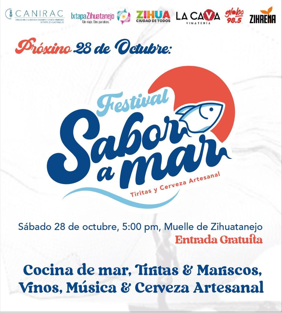 Este 28 de octubre en Zihuatanejo segunda edición del festival sabor a mar.