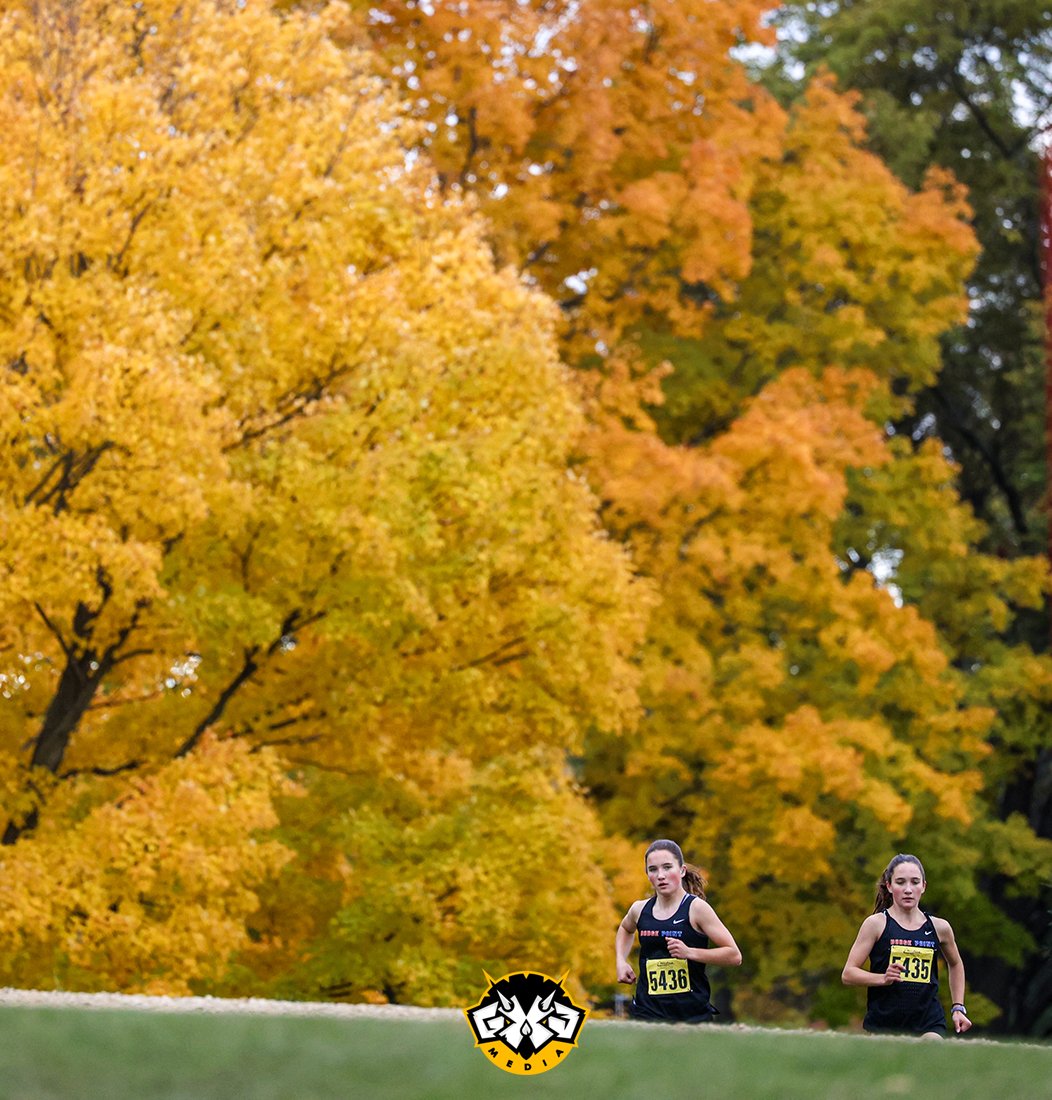 NBGX3Media's tweet photo. 10-21-23 Dodgeville/Mineral Point's Ellie Robinson (left) and Annie Robinson (right) lead the field of runners towards the first mile marker in Saturday's Division 2 sectional race at Maple Grove Venues in West Salem.
#dodgevilledodgers #mppointers #dmpcc #wiscc https://t.co/o7Ds0GHvzF