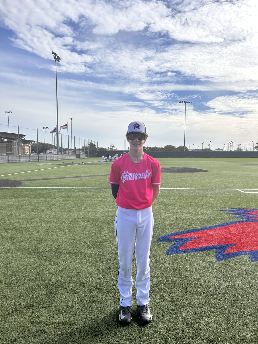 F: Texas Generals Nichols 12, Slammers Graziano 4
PoG: Peydon Carver 2-3, 2B, RBI / 4 IP, 5K
Hitter: Wyatt Trim 1-3, 2B, 2 RBI