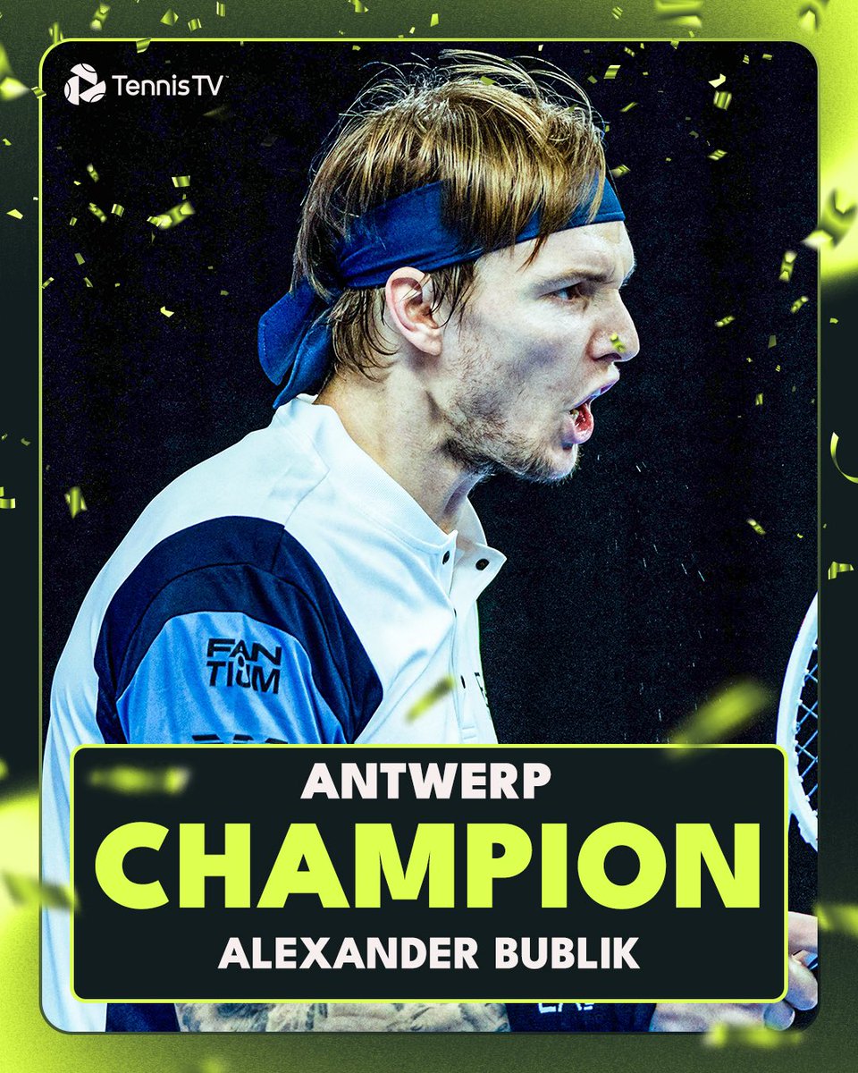 An awesome week in Antwerp 👏

Alexander Bublik defeats Fils 6-4 6-4 to win his 3rd ATP singles title!

#EuropeanOpen