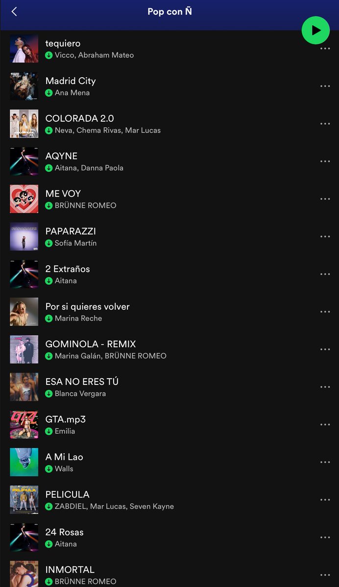 tuplaylistpop's tweet photo. 💙Pop con Ñ💙
#1 tequiero - Vicco &amp; Abraham Mateo 
#2 Madrid City - Ana Mena
#3 COLORADA 2.0 - Neva, Chema Rivas &amp; Mar Lucas 
#4 AQYNE - Aitana &amp; Danna Paola
#5 ME VOY - BRÜNNE ROMEO
#6 PAPARAZZI - Sofía Martin
#7 2 Extraños - Aitana 
Escúchala completa 👇🏻
https://t.co/VLvoQxiH8i https://t.co/HssqdrIT2S