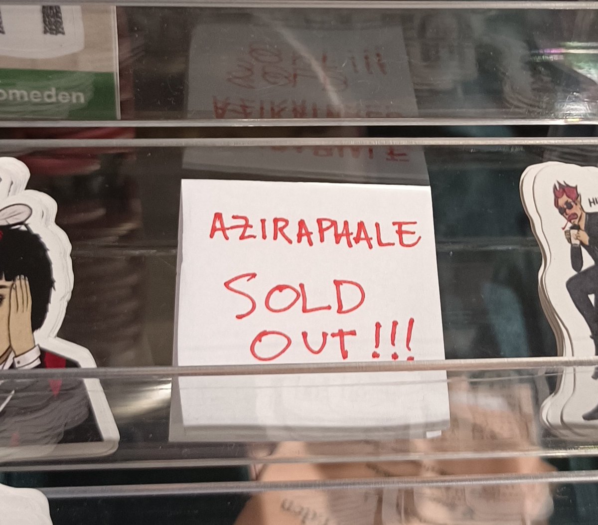 serpentfromeden's tweet photo. Not bad for my first #Komiket 🥹 SOLD OUT my Aziraphale stickers and Good Omens sticker sheets! Thank you so much to everyone who bought my art! 🫶 https://t.co/nAsjU07Xvy