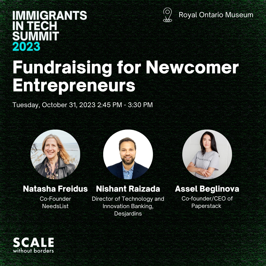 Join us for an eye-opening panel on Fundraising for Newcomer Entrepreneurs 🚀

Scaling your dreams in a new country? We've got the insights from Natasha, Nishant, and Assel to help you navigate the journey. 

RSVP with the link in bio!