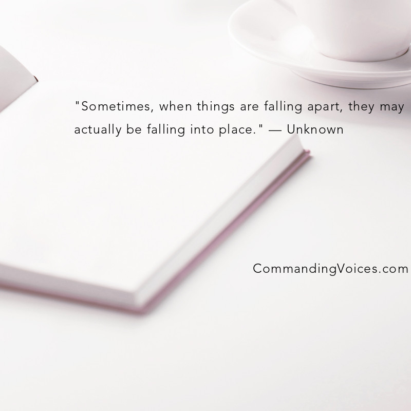 DrDPJohnson's tweet photo. "Sometimes, when things are falling apart, they may actually be falling into place." — Unknown
https://t.co/O51UMQ9cLP
#emotionalintelligence #commandingvoices #uncertainty https://t.co/P2a4UtE66x