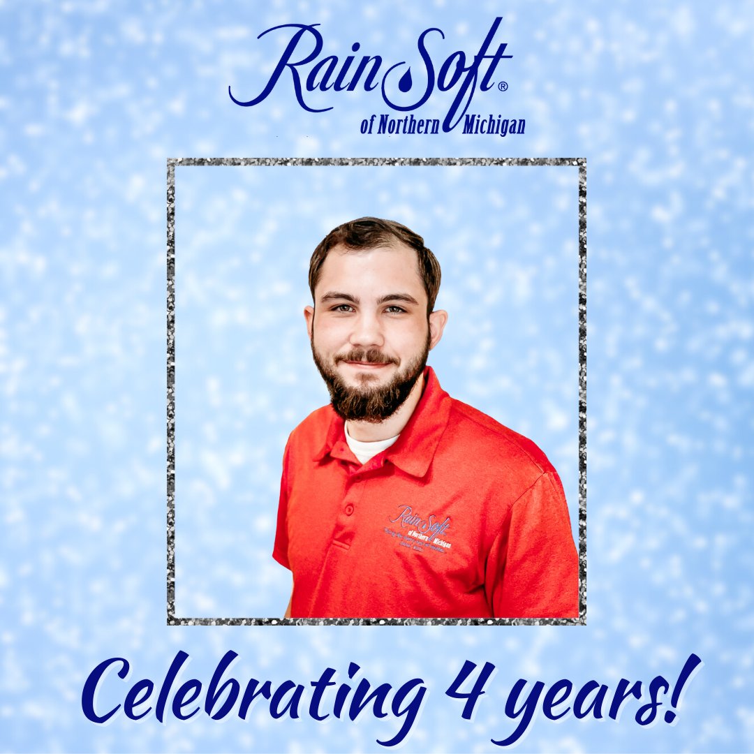 Happy 4th #WorkAnniversary to one of our favorite Service Technician and Installers, Jay! We are so lucky to have you! Thank you for four years of hard work and dedication! We appreciate you tremendously!
💙
#RainSoftOfNorthernMichigan #RainSoft #Anniversary #HappyAnniversary