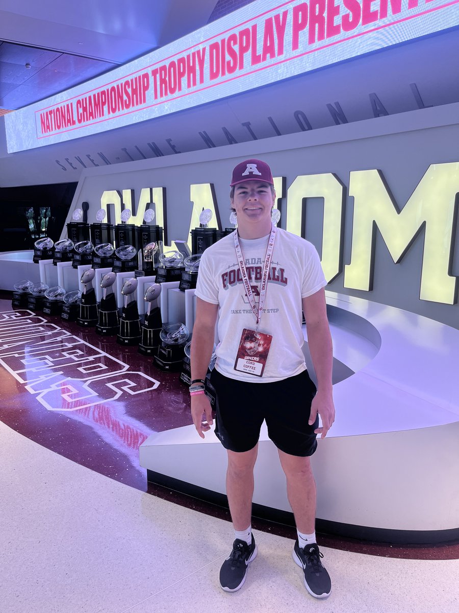Excited to have gone on a game day visit with <a href="/OU_Football/">Oklahoma Football</a> . It’s always a great time catching up with these amazing coaches. <a href="/Coach_Leb/">Jeff Lebby</a> @JOE_JON_FINLEY <a href="/JR_Sandlin/">Coach J.R. Sandlin</a> <a href="/CoachVenables/">Brent Venables</a> <a href="/MiguelChavis65/">Coach Miguel Chavis</a> <a href="/OU_CoachB/">Bill Bedenbaugh</a> #OUDNA #BoomerSooner