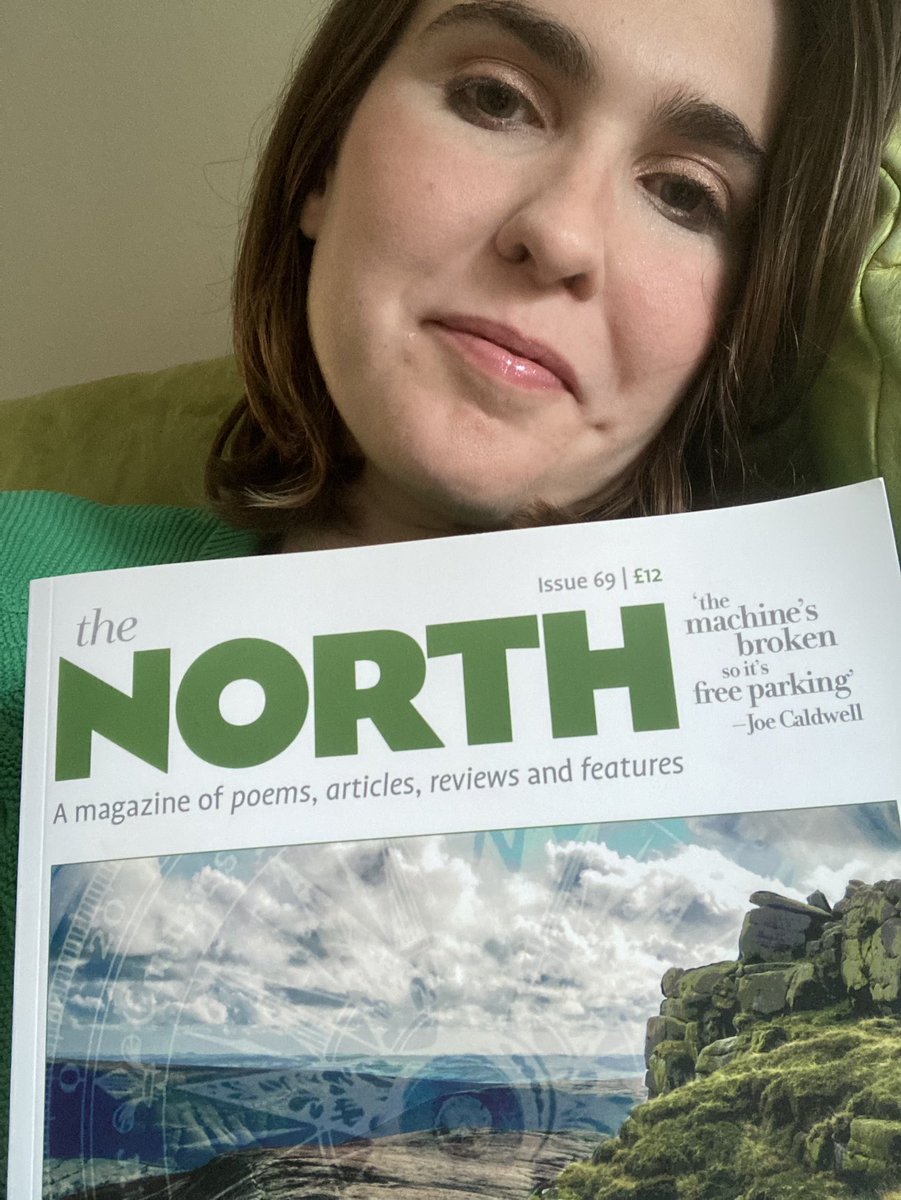 GCtheWriter's tweet image. A Sunday selfie to say how honoured I am to have two of my poems - ‘Sake Bombs’ and ‘The Woman’ - published in issue 69 of The North. These poems were part of a series I did on meetings with strangers. 💚 Thank you @poetrybusiness for choosing my work