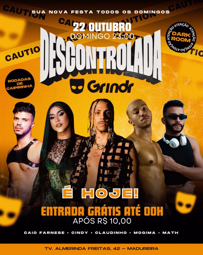 f_descontrolada's tweet photo. • É HOOOOJE‼️😈

• Teremos mais uma edição incrível e dessa vez com tema “Grindr” com os melhores DJs da cena é aquele fervo que vocês adoram! 🥵

• Vem ficar descontrolada com a gente hoje, entrada Grátis até 00h. https://t.co/agp1pKqXCq