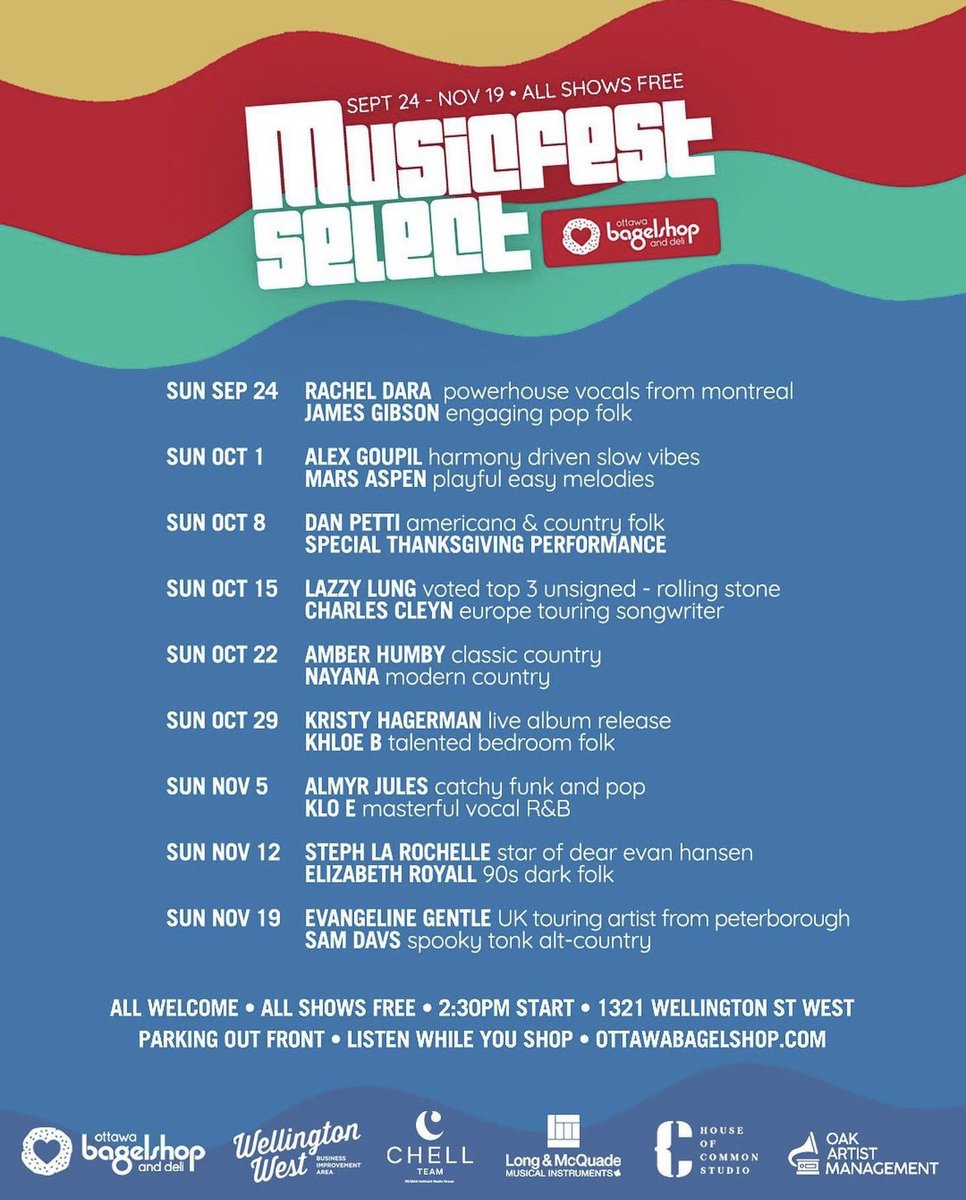 Stop by the <a href="/ottawabagelshop/">Ottawa Bagelshop</a> for your Sunday bagels today at 2:30pm! 🥯🎶