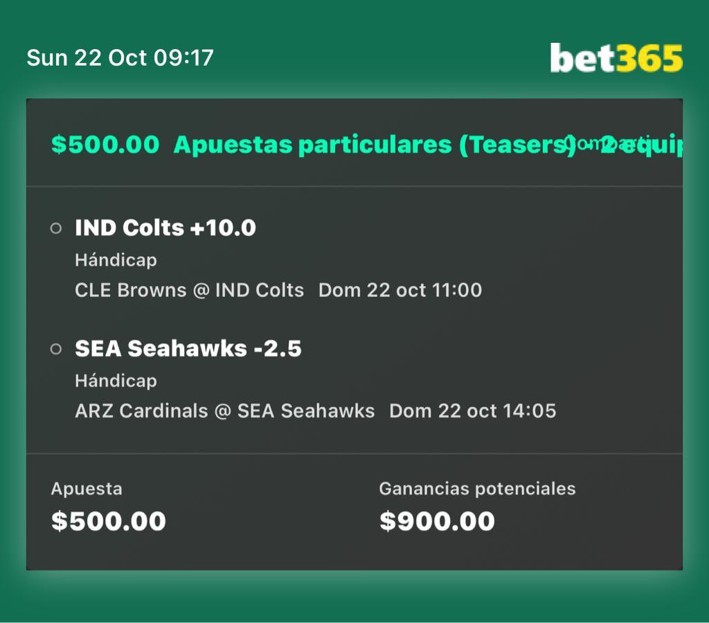 mrpickdog's tweet image. Teasers 6.5 puntos 
#NFLPicks