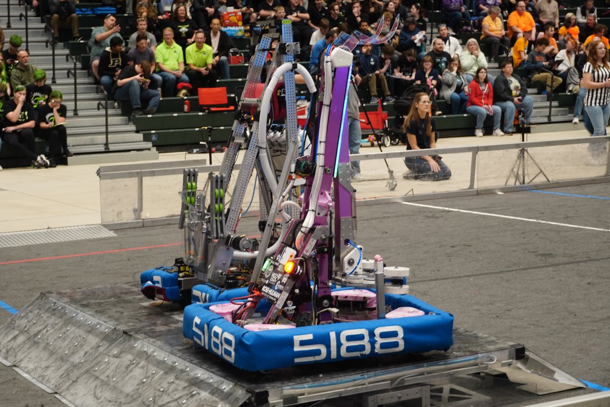 Area5188's tweet photo. We had a great time competing at Boiler Bot Battle last weekend! Thank you to our alliance captain @shamrockbotics and our alliance partner @FRC1646. We loved having Kirby back on the field and getting more competition experience! https://t.co/5MlFb1mWUX