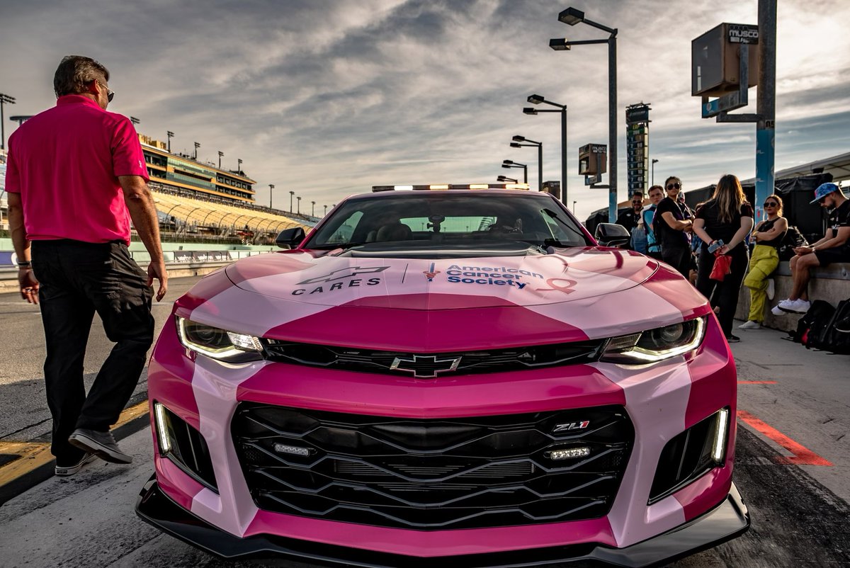 Kyle Busch (@kylebusch) on Twitter photo Spent the morning <a href="/HomesteadMiami/">Homestead-Miami Speedway</a> giving pace car rides to breast cancer survivors, thrivers and their families. It’s an honor to work with <a href="/TeamChevy/">Chevrolet Motorsports</a> and the American Cancer Society on the Making Strides Against Breast Cancer campaign. #WeDriveFor Spent the morning <a href="/HomesteadMiami/">Homestead-Miami Speedway</a> giving pace car rides to breast cancer survivors, thrivers and their families. It’s an honor to work with <a href="/TeamChevy/">Chevrolet Motorsports</a> and the American Cancer Society on the Making Strides Against Breast Cancer campaign. #WeDriveFor