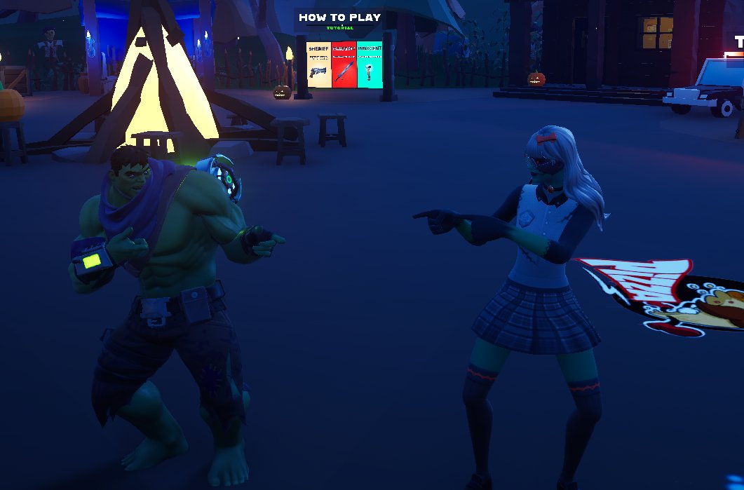 OliviaJinxx's tweet photo. Me and hulk being besties by the fire get it ? 😅 #fortntite #Fortnitemares #Fortnitemares2023 https://t.co/wQTwSnx3Po