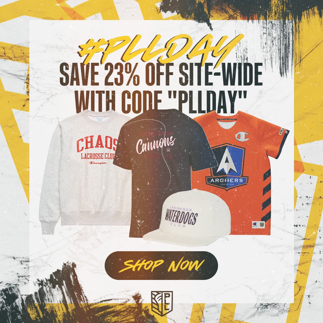 PremierLacrosse's tweet image. It wouldn’t be #PLLDay without a SALE! 💛🛍️

Use code “PLLDAY” for 23% off the ENTIRE site today only! 

Shop here: shop.premierlacrosseleague.com/?utm_source=So…