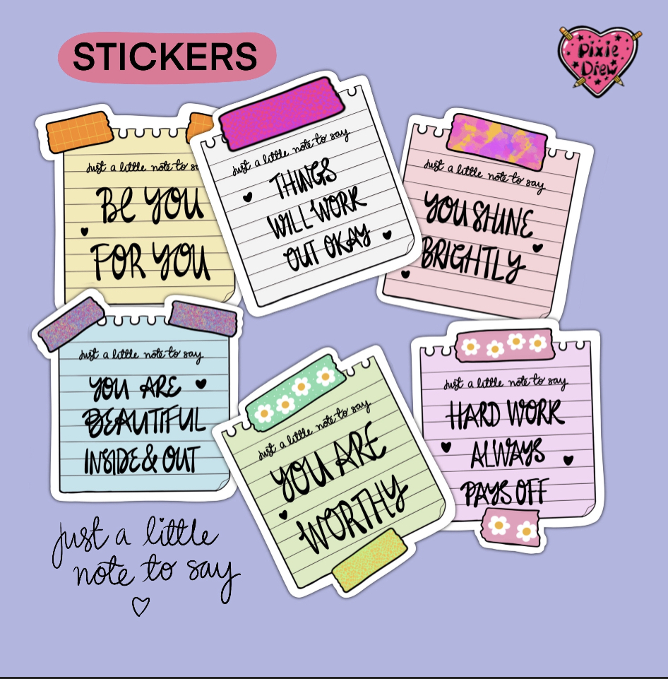 Pixiedrewdles's tweet photo. New positive stickers @etsyuk #etsy https://t.co/jpnnMU4rBm https://t.co/yCOYBZMxjN