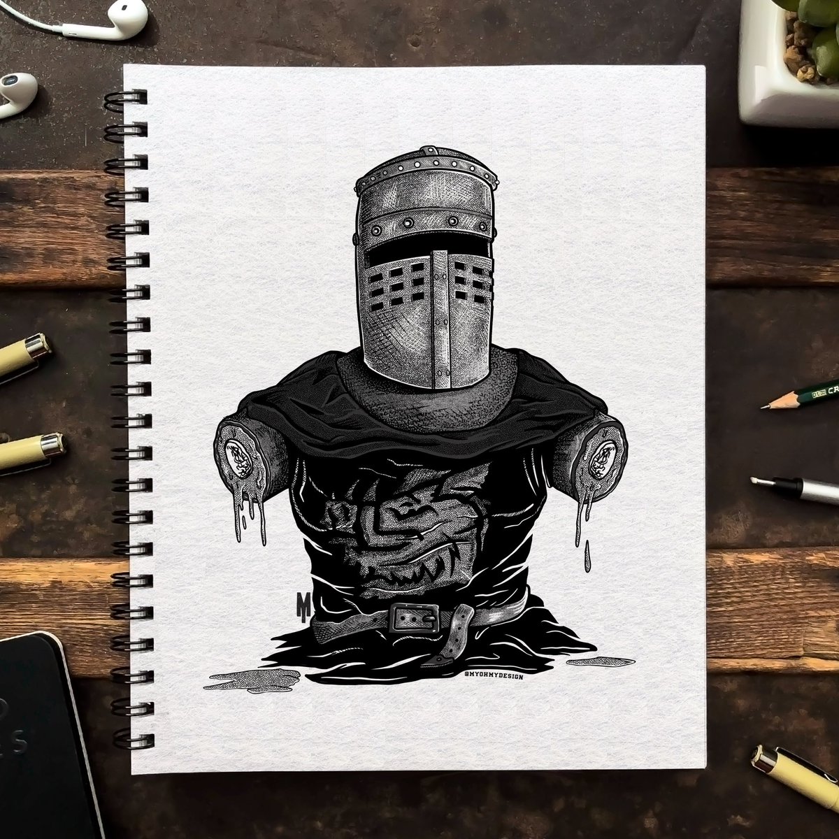 myohmydesign's tweet photo. #inktober - Day 22/31: Scratchy

'Tis but a scratch!'

@inktober #inktober2023 #scratchy #inktober2023scratchy #tisbutascratch #montypythonandtheholygrail #inkdrawing #sketchart #darkart #conceptart #pendrawing #illustrationart #blxck #darkartists #linework #inkonpaper https://t.co/MhCHvVpA79