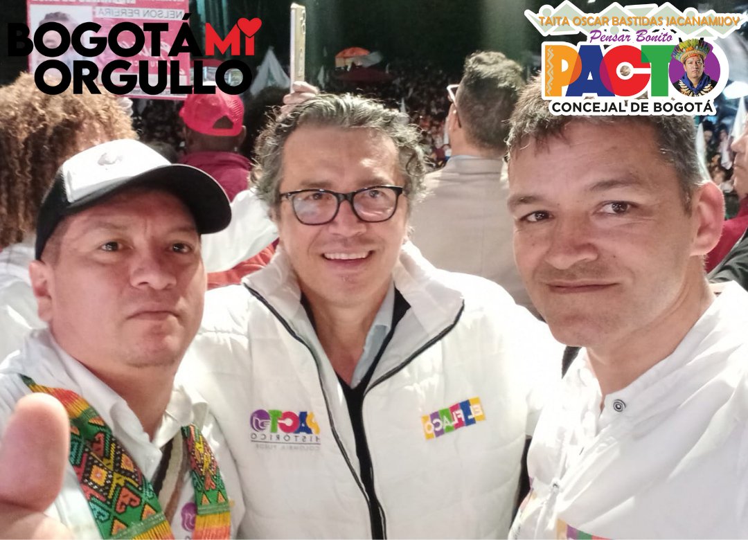 HozkarBJ2's tweet image. Somos la fuerza del cambio para Bogotá, la posibilidad y oportunidad de reescribir la historia de Bogotá, votando 3 veces #PactoHistórico a la JAL, CONCEJO Y ALCALDÍA por @GustavoBolivar 

#BogotaVotaPacto 
#BogotáVotaPacto 
#BogotaMiOrgullo