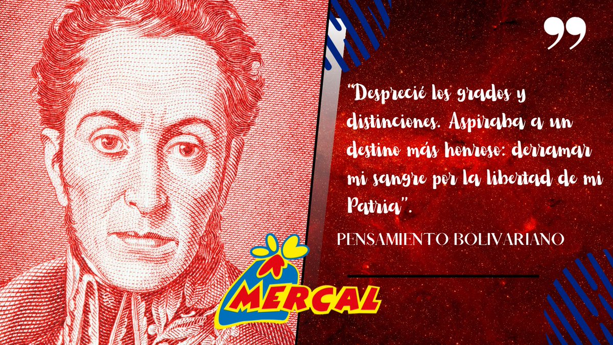 #22Oct | #PensamientoBolivariano | Y así lo logró nuestro Libertador Simón Bolívar.

#ElLibertador
#SimónBolívar
#VenezuelaEsTradición