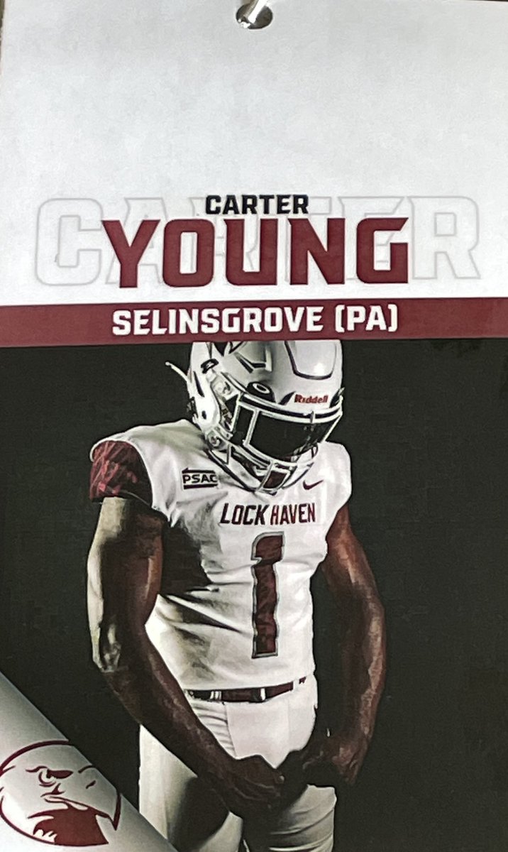 Carter Young (@carteryoung_33) on Twitter photo I had a great experience at <a href="/LHU_Football/">Lock Haven Football</a> this past weekend. Thank you to <a href="/CoachMattSully/">Matt Sullivan</a> for the invite and for the great game day visit. I loved watching the hard fought game and seeing the determination in all the players. 🦅🏈<a href="/Coach_Mul/">Dan Mulrooney</a> <a href="/CoachNVoorhees/">Nick Voorhees</a> I had a great experience at <a href="/LHU_Football/">Lock Haven Football</a> this past weekend. Thank you to <a href="/CoachMattSully/">Matt Sullivan</a> for the invite and for the great game day visit. I loved watching the hard fought game and seeing the determination in all the players. 🦅🏈<a href="/Coach_Mul/">Dan Mulrooney</a> <a href="/CoachNVoorhees/">Nick Voorhees</a>
