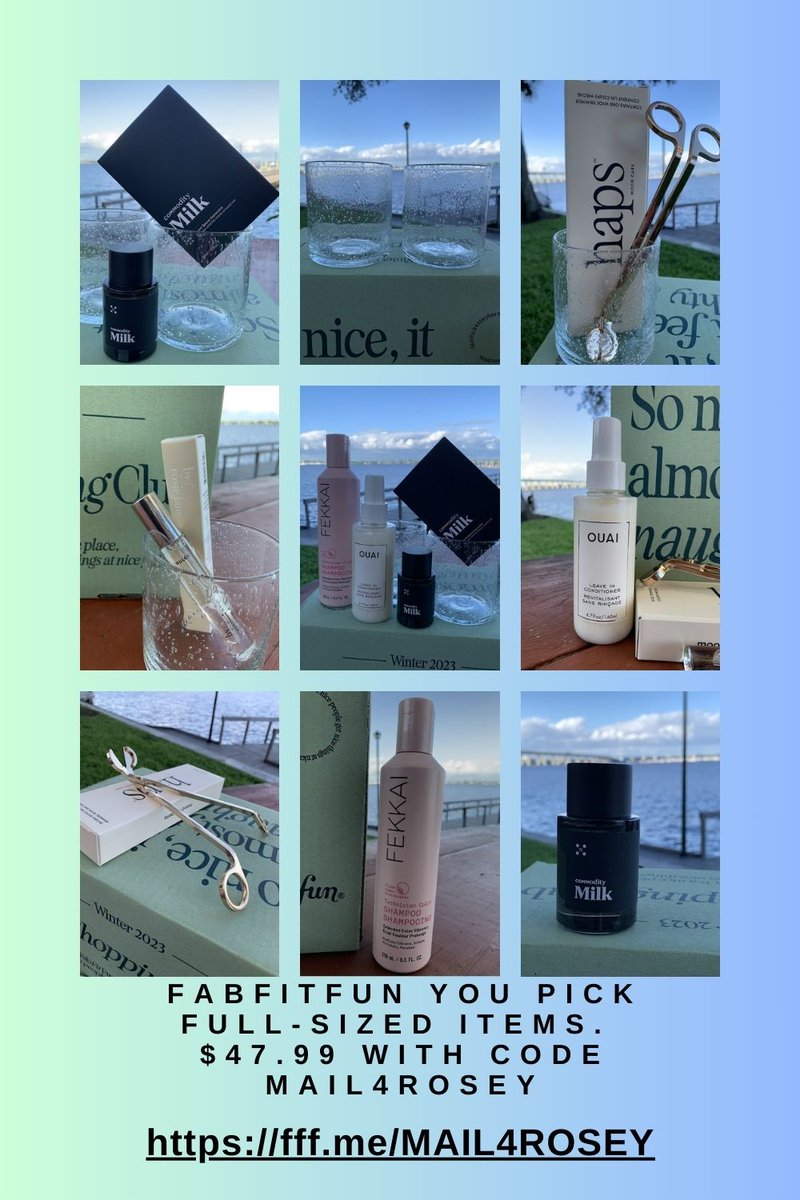 mail4rosey's tweet image. @FabFitFun Winter Box 2023 (best deal around with full-sized products you choose). Check out my Winter 2023 selections. $47.99 for new subscribers using code: MAIL4ROSEY #fabfitfunpartner fff.me/MAIL4ROSEY mail4rosey.com/2023/10/fabfit…