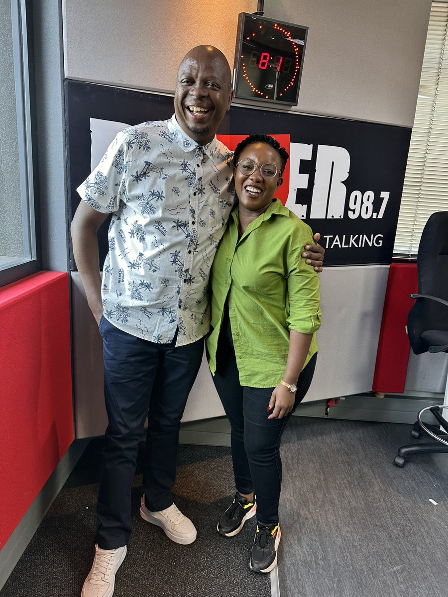 TshegoMoagi_'s tweet photo. Thank you so much for your time Maneer. An absolute pleasure to finally meet you 🙏🏾 #POWERWeekendBreakfast https://t.co/xsORsri8aD