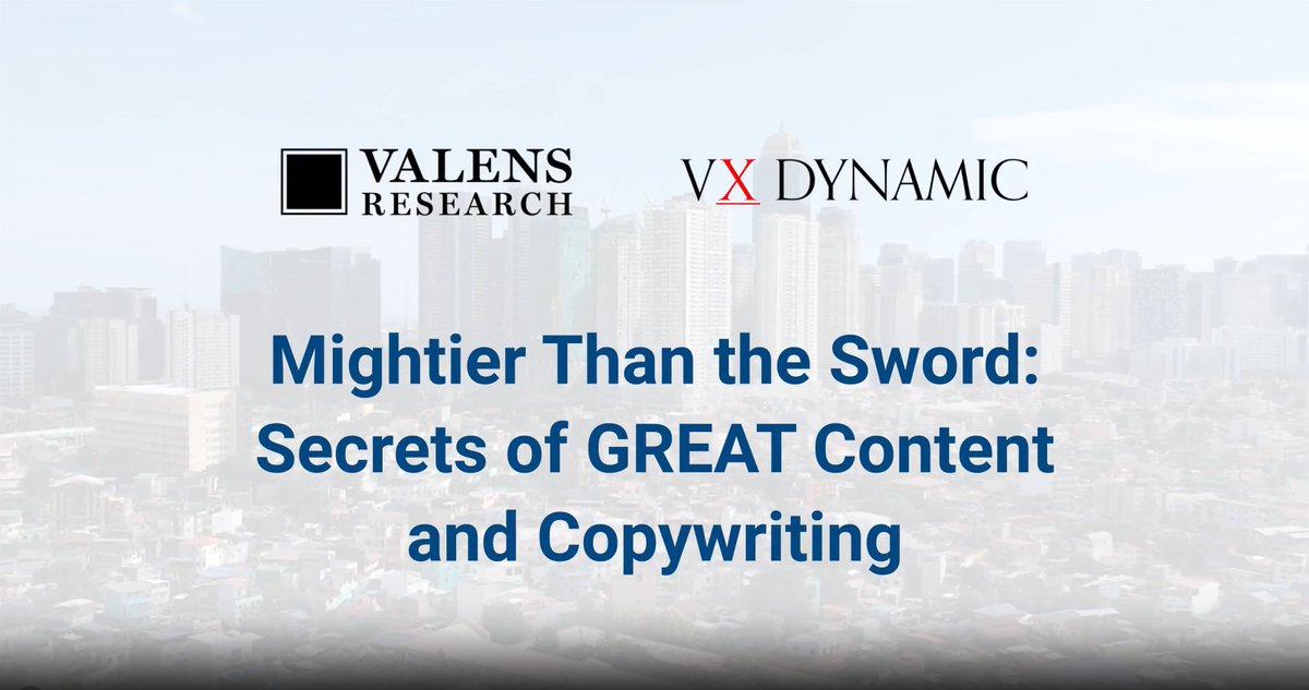 JoelLitman's tweet image. Last August, we shared some insights on how to be a good copywriter. Take a look! valens.page/mightierthanth…  

#Copywriting #ContentWriting #CopywritingTechniques #Writing #CompellingCopy