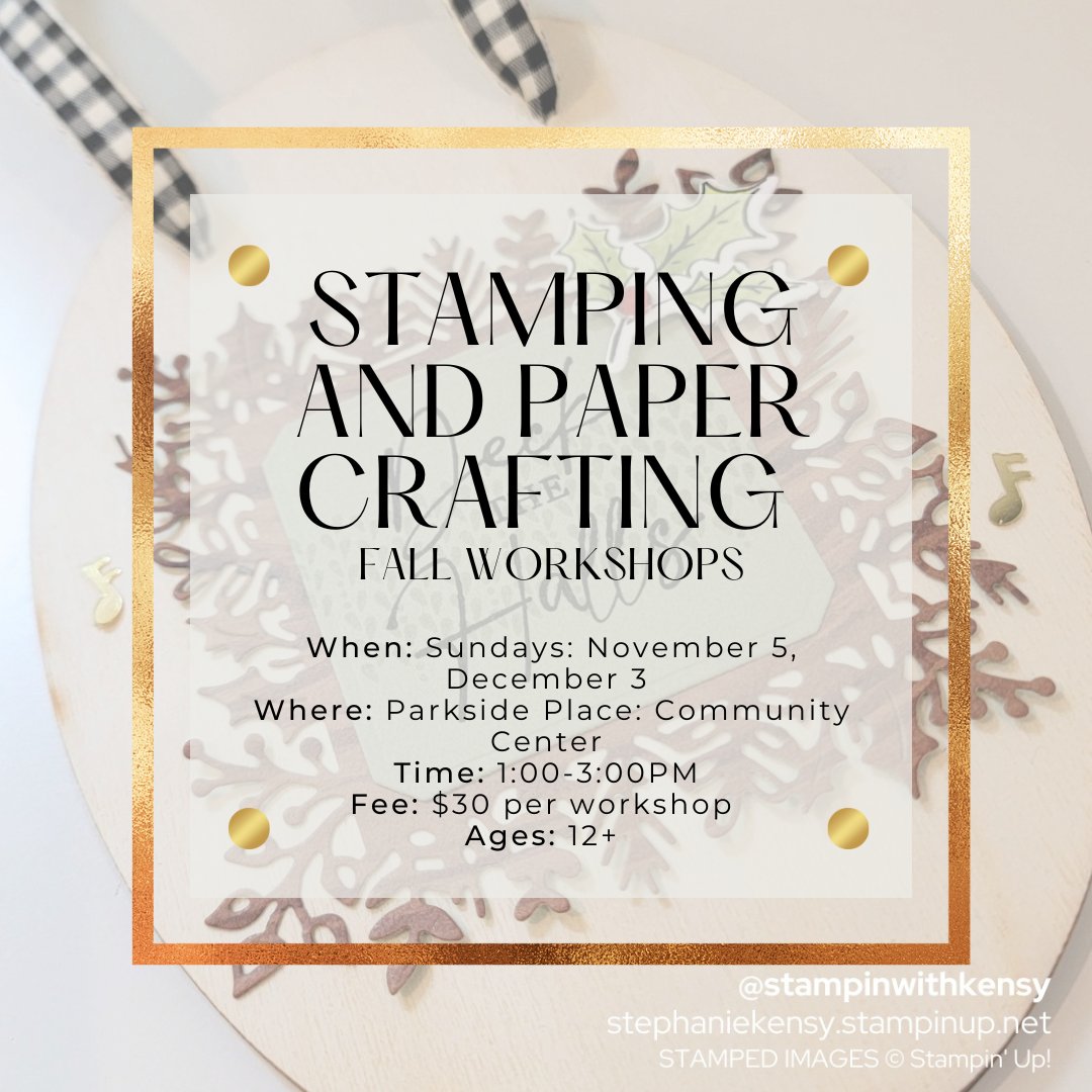 UGTParksRec's tweet image. The Fall is the perfect time to try out a new skill! Join us for our November or December Stamping and Crafting Classes. Register here: ugtparks.recdesk.com/Community/Home

#UGT #UGTParksandRec #AdultPrograms #Crafting #Workshop #ParksandRec