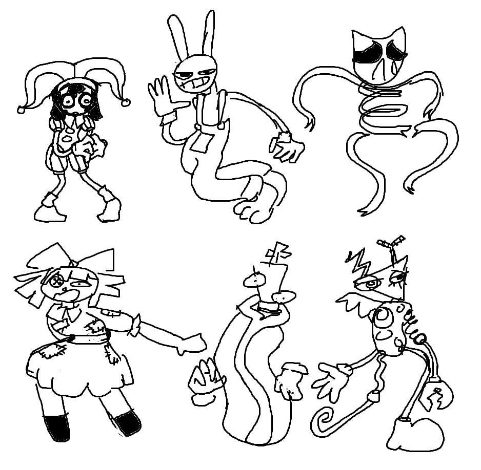 grbr2006's tweet photo. bored so i drew the other 5 Dinguses but in Even More Stupider Poses https://t.co/jDGU8Mx08p
