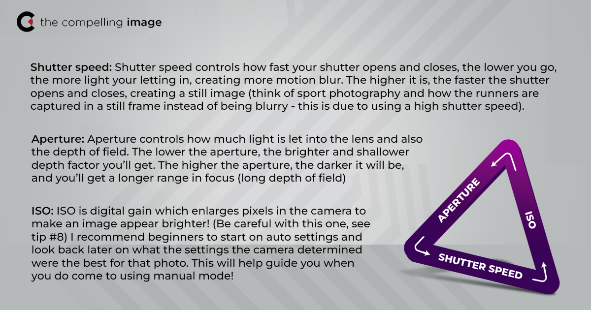 TCImage's tweet photo. Your exposure triangle is what is going to help you from switching from auto to manual!
.
.
.
#photography #photo #photographylover #thecompellingimage #exposuretriangle #photographytips #tipsphotography https://t.co/4TXwBTD7Le