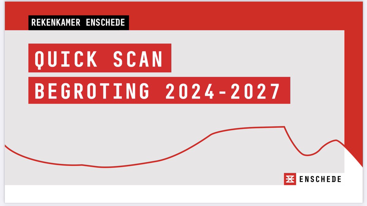 Zoals gebruikelijk maakt de rekenkamer, mede op verzoek van de rekeningencommissie, ook dit jaar een QuickScan van de begroting 2024. 

enschede.bestuurlijkeinformatie.nl/Document/View/…
