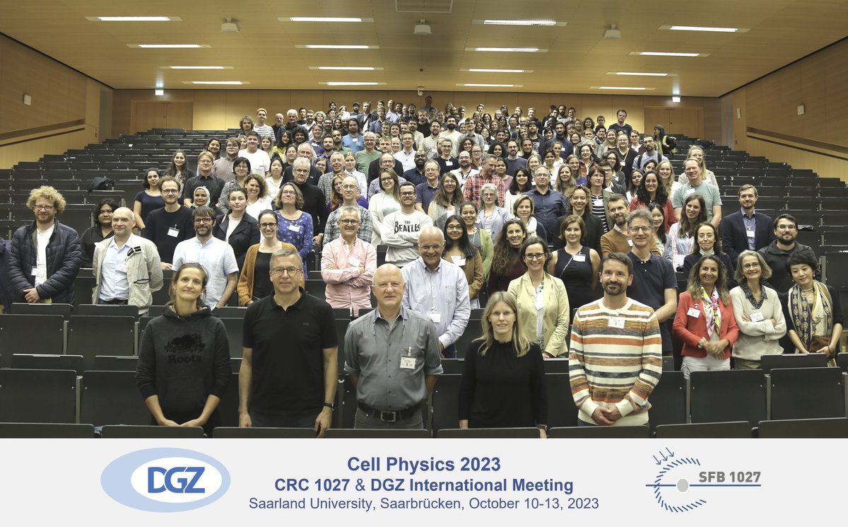 Here some impressions from our #DGZ International Meeting @DGZ_info, held in Saarbrücken, with @SFB_1027 #CellPhysics2023. ~300 participants enjoyed exciting data by invited speakers, in 28 short-talks & on 135 posters. The science shared was outstanding, thx to all who joined!