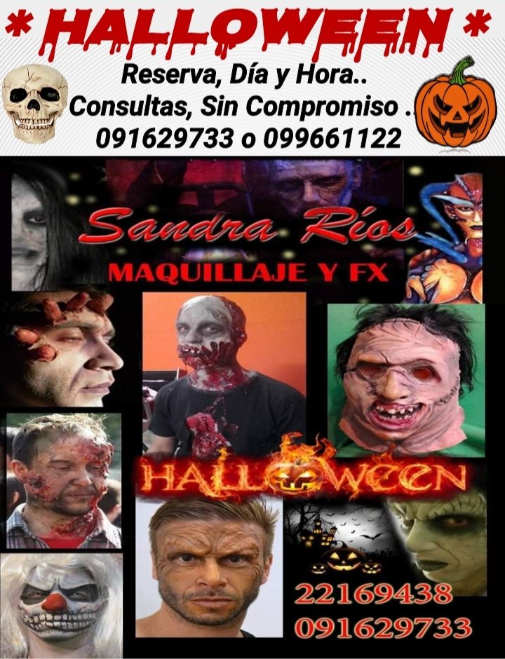 magoledo's tweet photo. * HALLOWEEN 2023 *
NO TE QUEDES, SIN MAQUILLARTE ...
Colegios, Empresas, Eventos, Fiestas Privadas...
* SANDRA RIOS *
Sandra Ríos 
Reserva Día y Hora...
Consultas Sin Compromiso, al :
091629733 o 099661122...
Grl. Flores 4907 esq. Iberia... https://t.co/mN7qtV3tWt