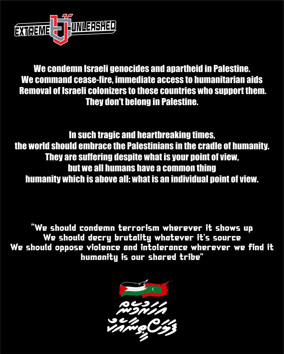 eXtremunleashed's tweet photo. End the inhumane and unjust barbaric actions carried out in Palestine by Israel.

#FreePalestine #FreeGaza https://t.co/68UGx9htyj
