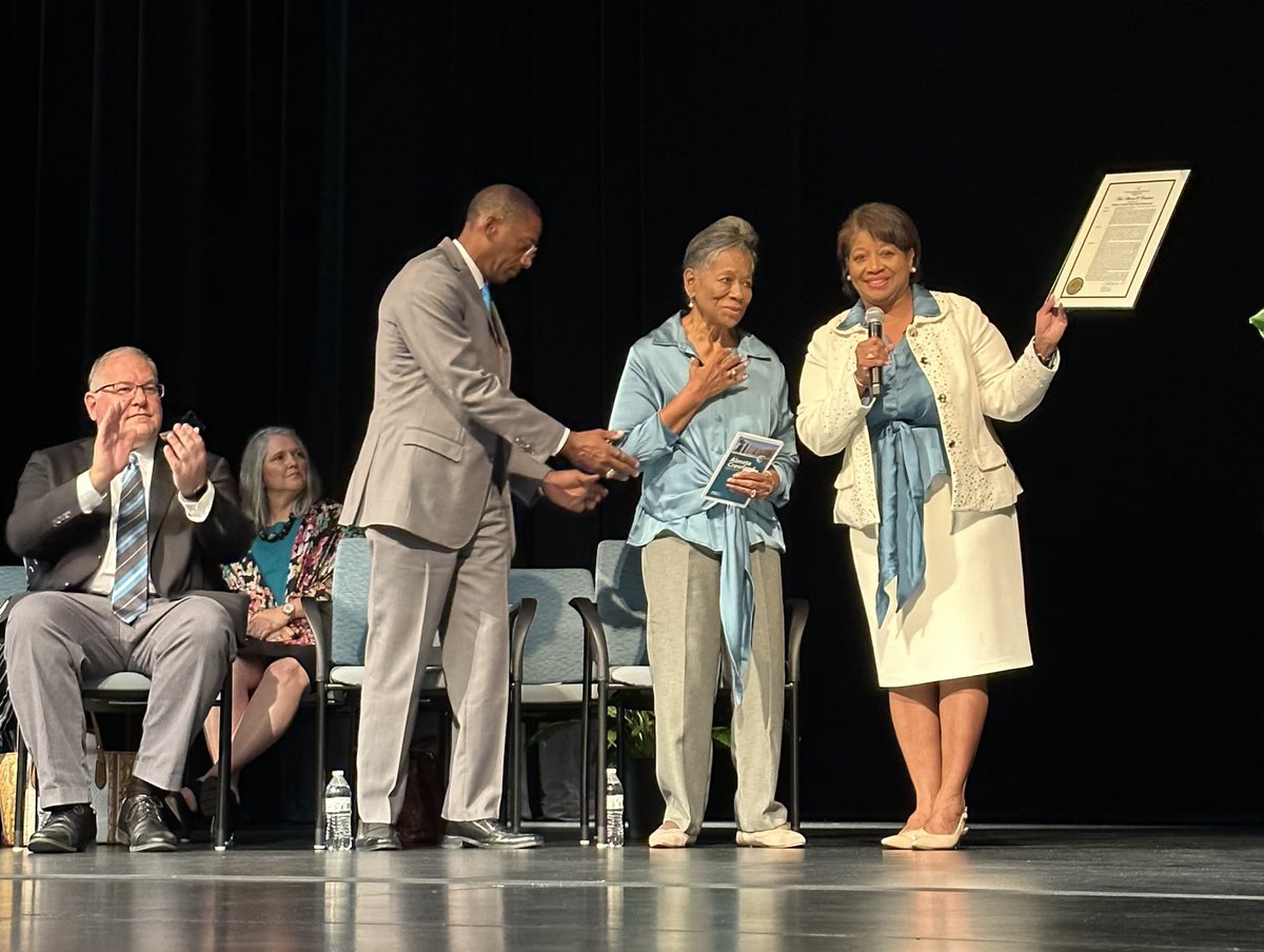 About 400 attended the dedication of Almeta Crawford HS including the  legendary educator, her family and FBISD leaders. She received Congressional recognitions and a proclamation from Houston’s mayor making this her day. <a href="/achs_chargers/">Almeta Crawford High School</a>
