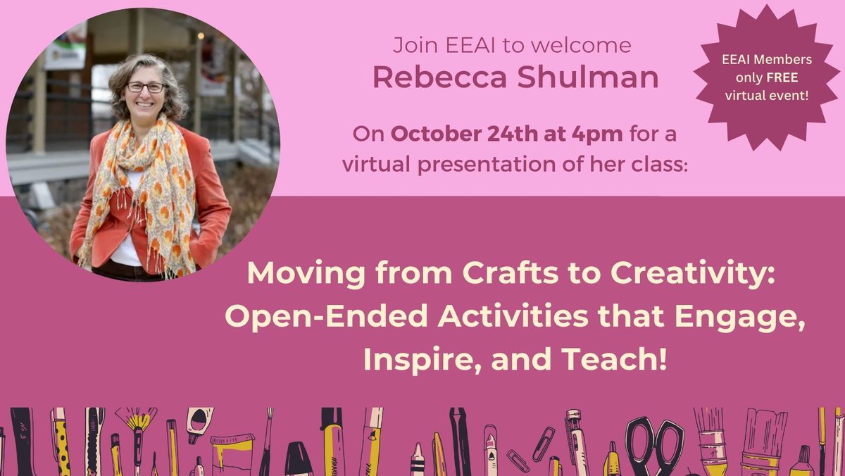 EnvironEdofIL's tweet photo. Coming up this Tuesday. Sign up now for this FREE and MEMBERS ONLY event!

Join us to learn techniques to build open-ended activities that inspire your students and lead to high-impact learning experiences!

Sign up here: https://t.co/Ovv3mVsCkV https://t.co/IwmmU4K7t4
