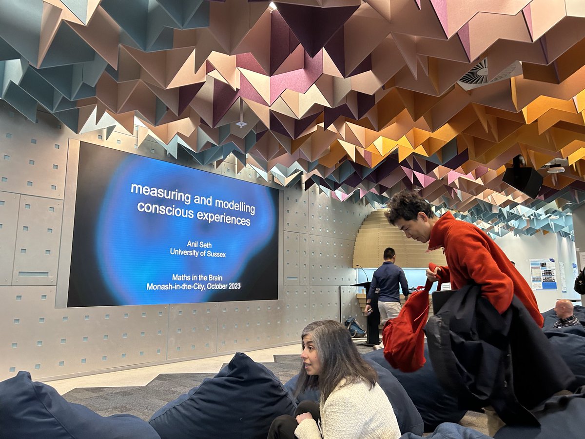 RathLeanne's tweet photo. Amazing to be here. About to kick off with @anilkseth keynote at #mathsinthebrain workshop @MonashEducation https://t.co/rJsDfgusva