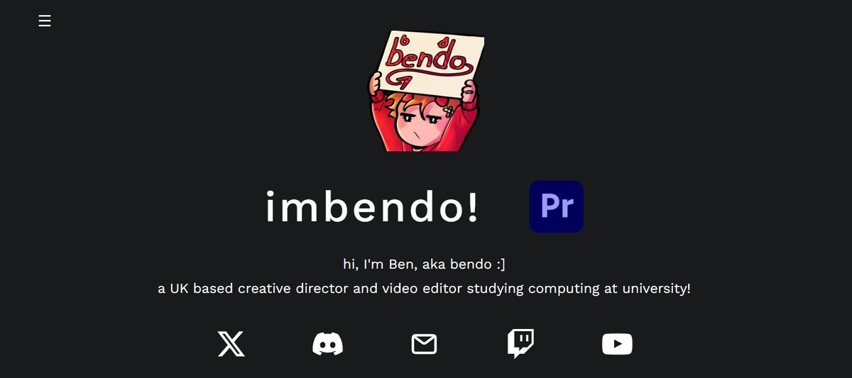 bendoeslive's tweet photo. my portfolio is now live! (rt's appreciated) 

MCSR Ranked, MiniMuka, and potentially you! With experience in the Minecraft space, I'm now taking c0mmissions for any creative/editing work, and my portfolio is available right now: https://t.co/ErsZOrFMO1 https://t.co/qhGzB0k17V