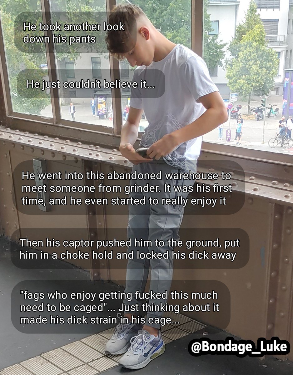 He blocked him immediately afterwards, but it only took a few days before he unblocked him and begged to be used again.

It won't take long before he is turned into a proper sex toy, and looking at the amount of precum he obviously enjoys it...