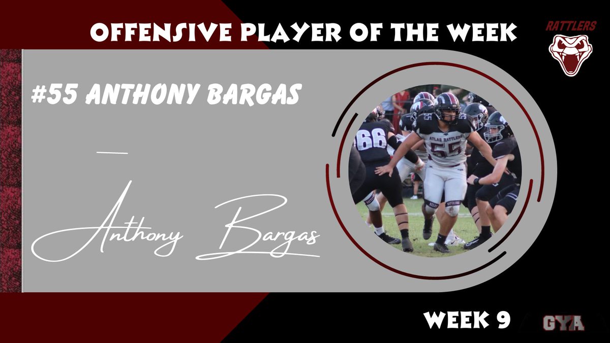 ATLAS Rattlers 11 Man FB DFW TX (@atlasdfw) on Twitter photo Congrats <a href="/AnthonyBargas_/">Anthony Bargas</a> on being named Week 9 Offensive Player of the Week. Played O-Line, FB and D-Line for his team! <a href="/GatlinburgBowl/">Gatlinburg All American Series</a> <a href="/QUHawksFootball/">Quincy University Football</a> @GaryBassQU <a href="/GyreneFootball/">Ave Maria Football</a> <a href="/STU_Football/">STU Football</a> <a href="/RavenFootballBC/">Benedictine Football</a> <a href="/coach_hauser/">Aaron Hauser</a> <a href="/BradHines17/">Brad Hines</a> <a href="/OhioDominicanFB/">Ohio Dominican Football</a> <a href="/CoachTMcCormick/">Tanner McCormick</a> <a href="/NDCFB/">Notre Dame College Football</a> Congrats <a href="/AnthonyBargas_/">Anthony Bargas</a> on being named Week 9 Offensive Player of the Week. Played O-Line, FB and D-Line for his team! <a href="/GatlinburgBowl/">Gatlinburg All American Series</a> <a href="/QUHawksFootball/">Quincy University Football</a> @GaryBassQU <a href="/GyreneFootball/">Ave Maria Football</a> <a href="/STU_Football/">STU Football</a> <a href="/RavenFootballBC/">Benedictine Football</a> <a href="/coach_hauser/">Aaron Hauser</a> <a href="/BradHines17/">Brad Hines</a> <a href="/OhioDominicanFB/">Ohio Dominican Football</a> <a href="/CoachTMcCormick/">Tanner McCormick</a> <a href="/NDCFB/">Notre Dame College Football</a>