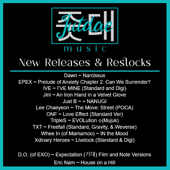 JutdaeMusic's tweet photo. It's time for our Wednesday Restock!
Check out this list of albums hitting our shelves today!
#jutdae #jutdaemusic #kpopclt #kpopcharlotte #charlottekpop #cltkpop #nckpop #kpopnc #kpopstore #kpopsmallbusiness #kpop #kpopalbum https://t.co/2EcwUJzekF