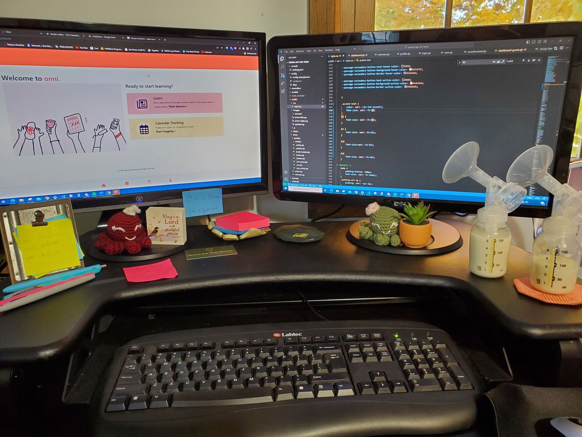 Life of a coding mom 💅

#100devs #amomwhocodes #devmom #momswhocode #breastfeeding #parenting #mom