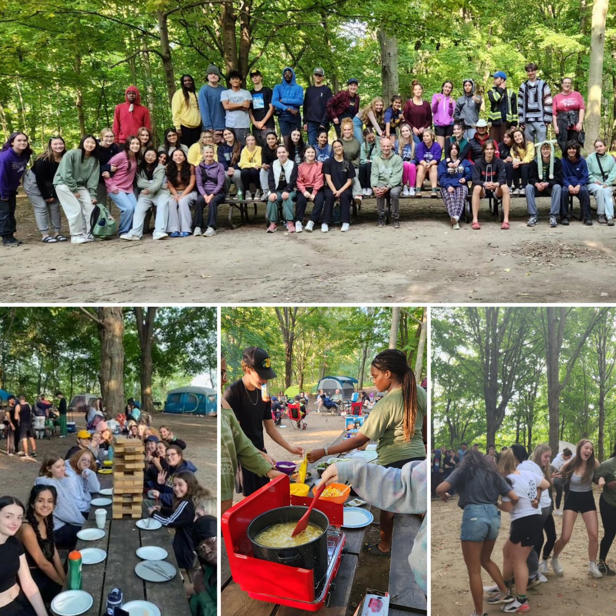 Last month <a href="/HuronPark/">Huron Park S.S.</a> <a href="/CollegeavenueSS/">College Avenue SS</a> &amp; London Central Leadership Students collaborated for a team building camping trip!🏕 

We're excited to continue to collaborate this &amp; build our network of student leaders! Thanks to <a href="/TVDSB/">Thames Valley DSB</a> Outdoor Funding for making the cost equitable!