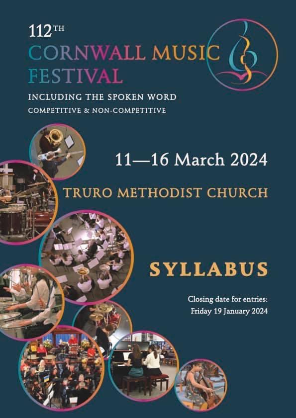 CornwallFest's tweet image. Save the date! The 2024 Festival syllabus is out on Monday 13 November in booklet form and online