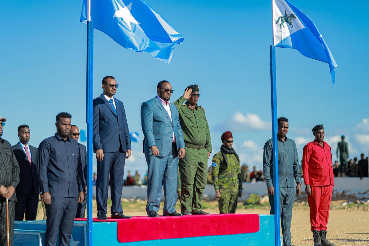 NortheasternWB's tweet photo. The  SSC-Khaatumo delegation led by H.E Abdikadir Aw-cali, Leader of SSC-Khaatumo are back in Laascaanood after a successful visit to the FGS, We thank @villaSomalia for their hospitality and cooperation. We are also very grateful to our people for their great welcoming https://t.co/P655WR80ik